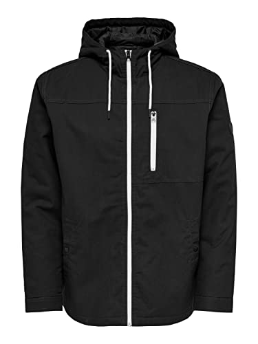 ONLY & SONS Men's ONSBJORN AW Jacket OTW Jacke, Black, L von ONLY & SONS