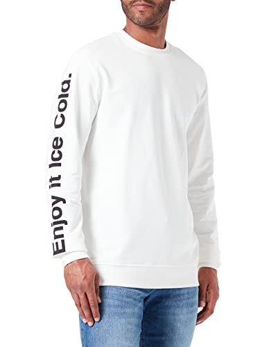 ONLY & SONS Men's ONSCOCACOLA REG Crewneck Sweat FW Sweatshirt, Star White, L von ONLY & SONS