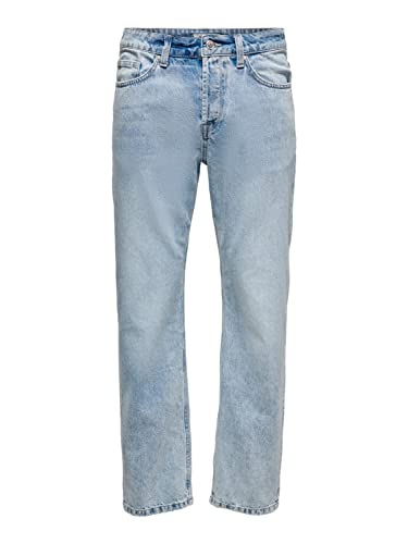 ONLY & SONS Men's ONSEDGE Loose L.Blue PK 1416 NOOS Jeans, Blue Denim, 31/32 von ONLY & SONS