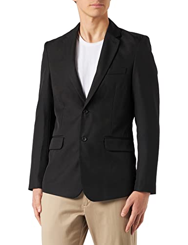 ONLY & SONS Men's ONSEVE Slim 2BTN 0052 Blazer, Black, 50 von ONLY & SONS