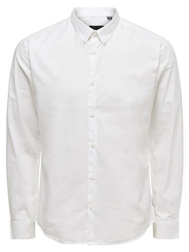 ONLY & SONS Herren Onspoplin Btn Down Shirt Ls Exp Re Hemd, Weiß, XXL EU ONLY & SONS Herren Onspoplin Btn Down Shirt Ls Exp Re Hemd, Weiß, XXL EU von ONLY & SONS