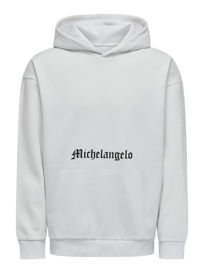 ONLY&SONS - ONSAPOH LIFE RLX SWEAT HOODIE white - Gr. - XXL von ONLY&SONS