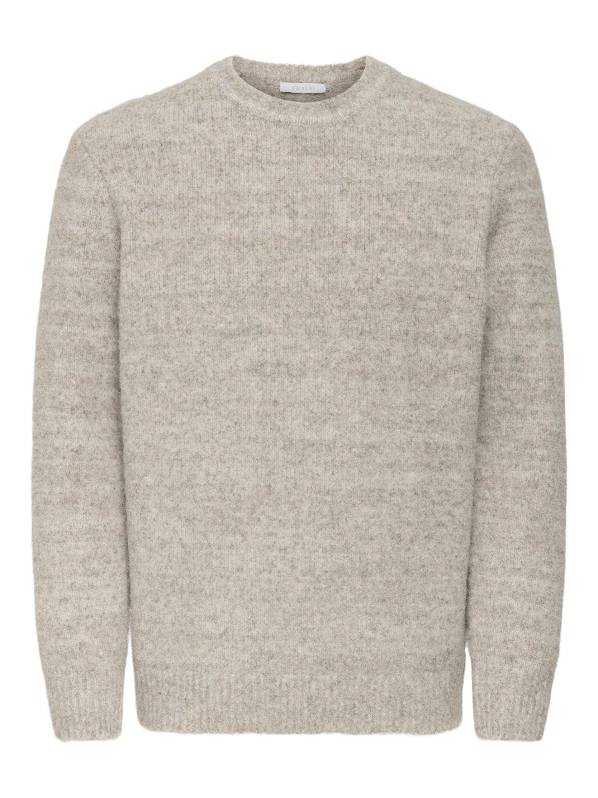 ONLY&SONS - ONSBAY REG LS CREW KNIT turtledove - Gr. - M von ONLY&SONS