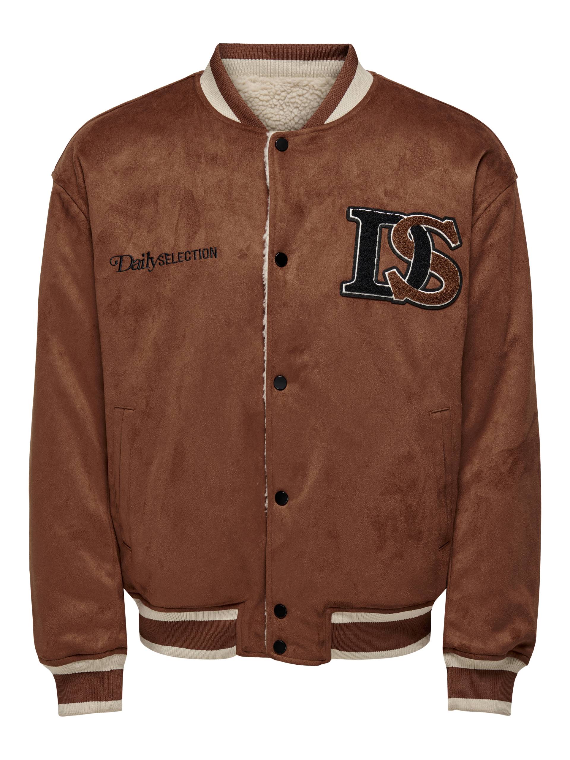 ONLY&SONS - ONSBEN REVERSABLE JACKET OTW leather brown - Gr. - XL von ONLY&SONS