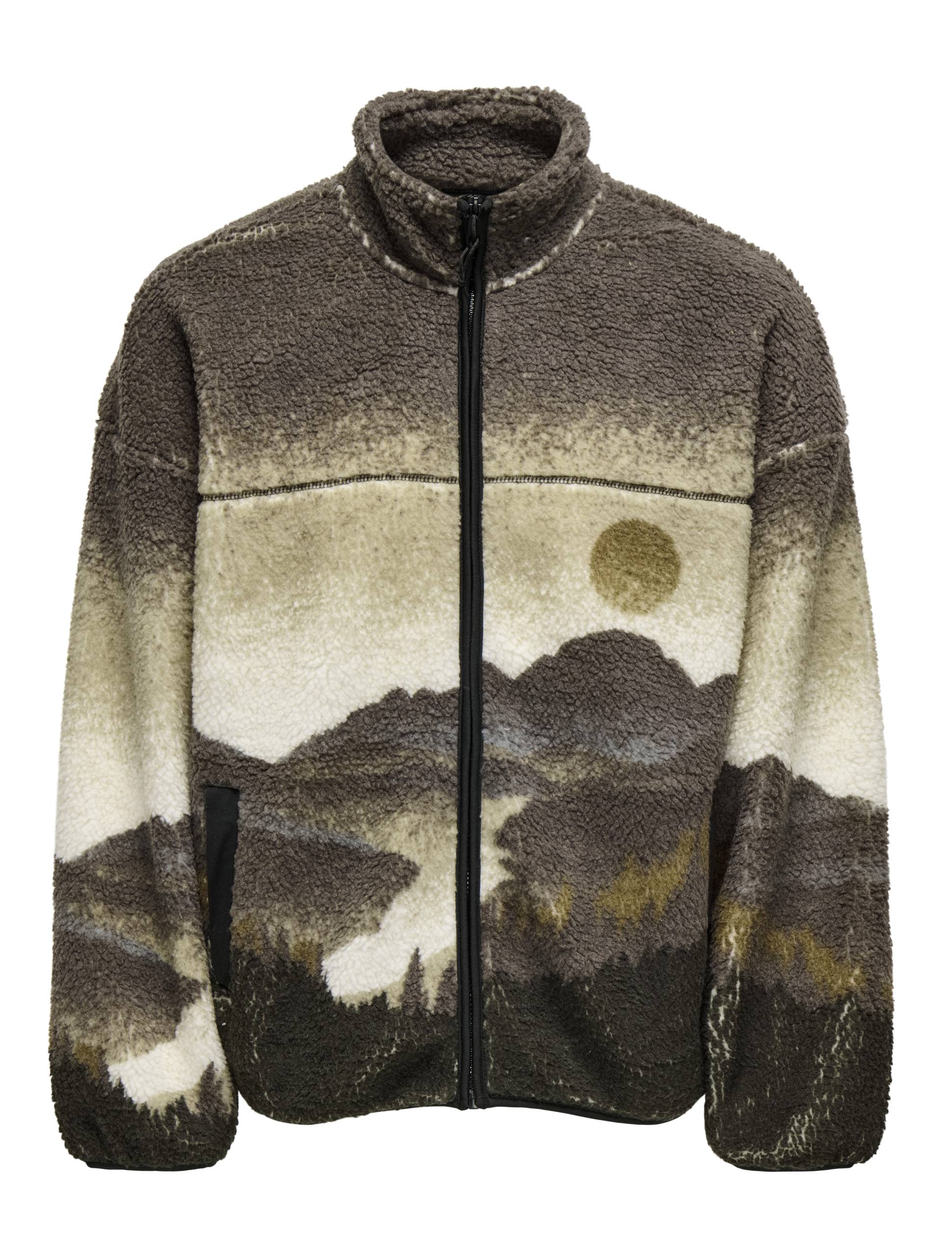 ONLY&SONS - ONSBLAZE AOP FULL ZIP HIGH NECK - Gr. - XXL von ONLY&SONS