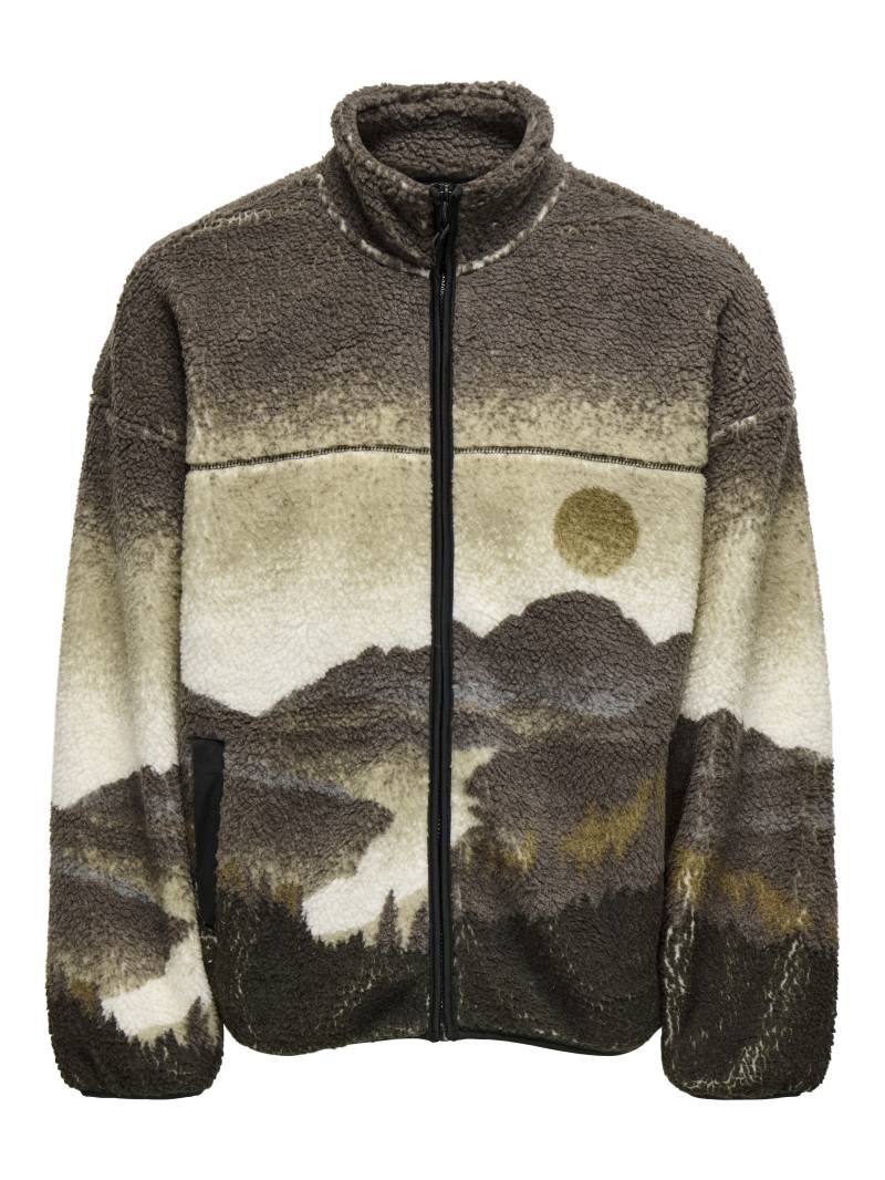 ONLY&SONS - ONSBLAZE AOP FULL ZIP HIGH NECK - Gr. - XXL von ONLY&SONS