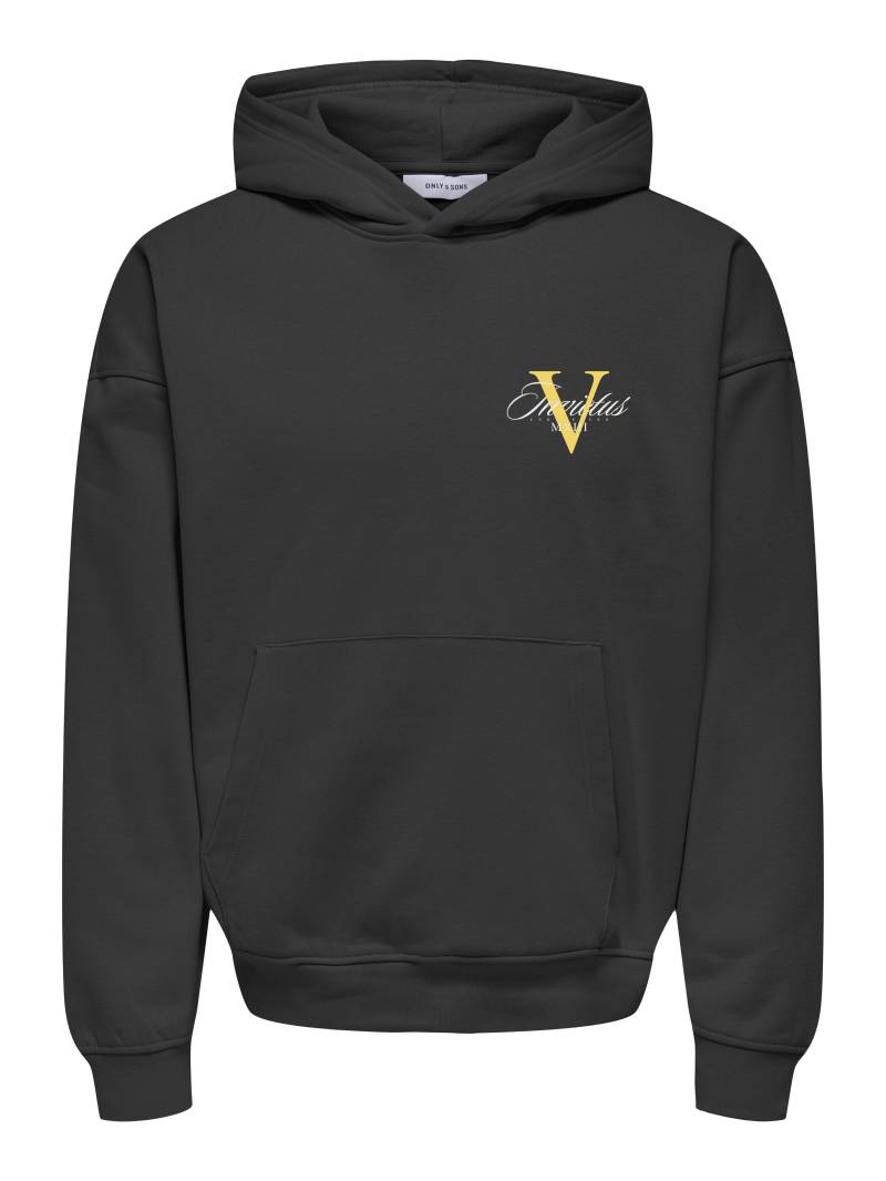 ONLY&SONS - ONSBUCK VTG WASHED HOODIE SWEAT black - Gr. - M von ONLY&SONS