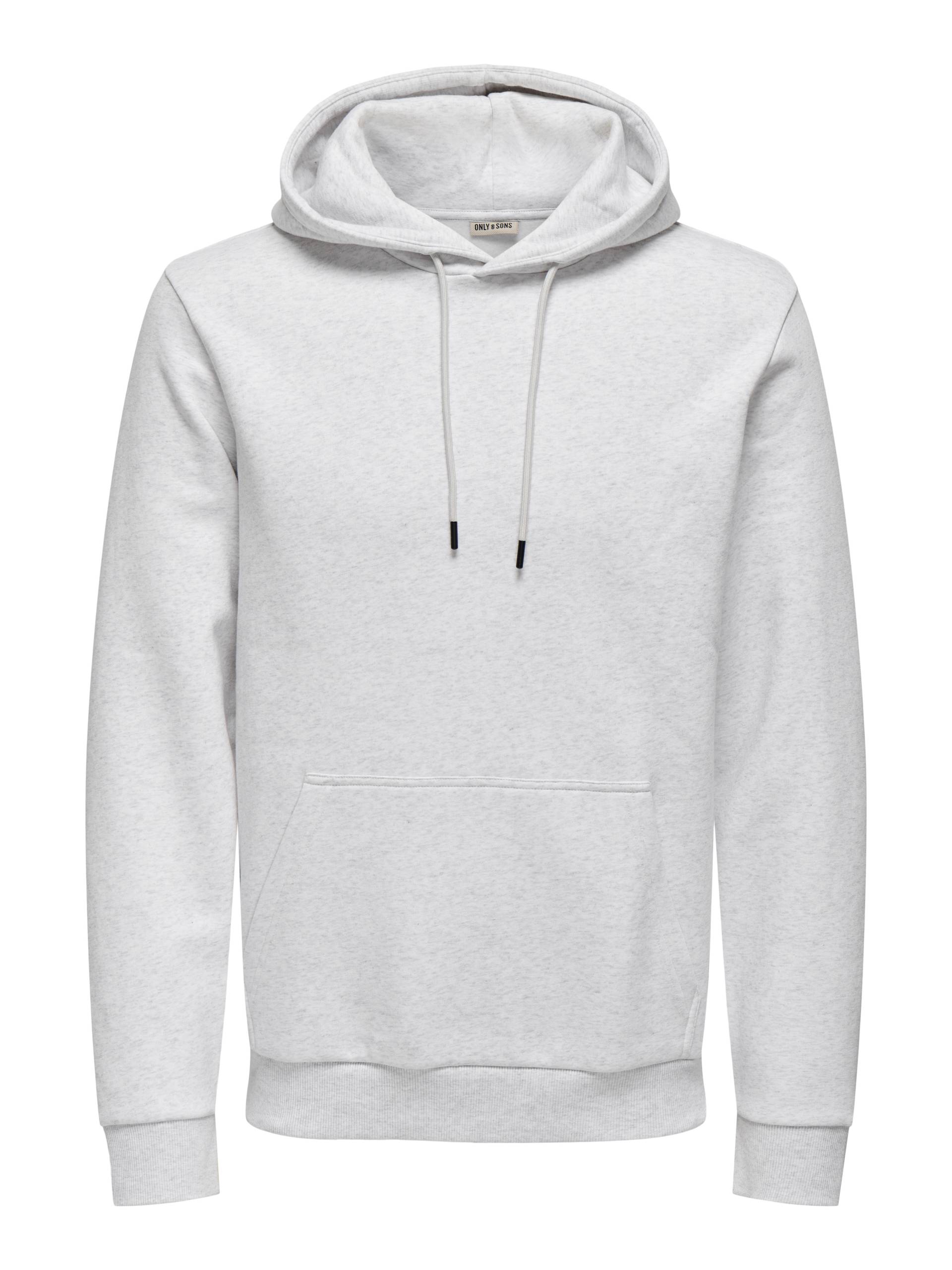 ONLY&SONS - ONSCERES HOODIE SWEAT NOOS super light grey melange - Gr. - M von ONLY&SONS