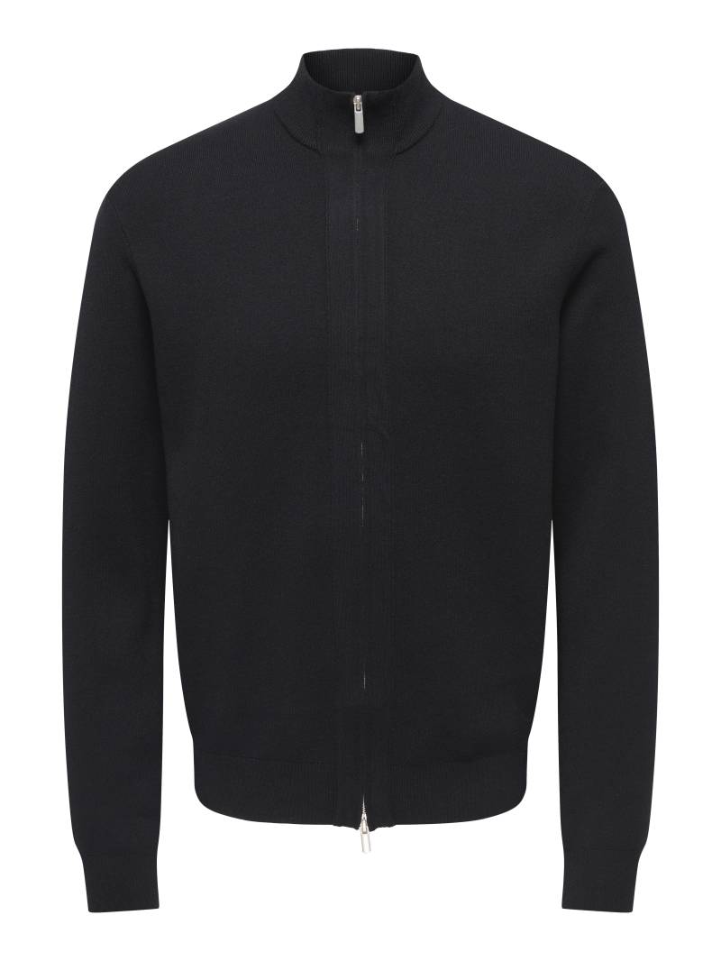ONLY&SONS - ONSCOOPER REG LS 12 CARDIGAN KNIT FRML black - Gr. - L von ONLY&SONS