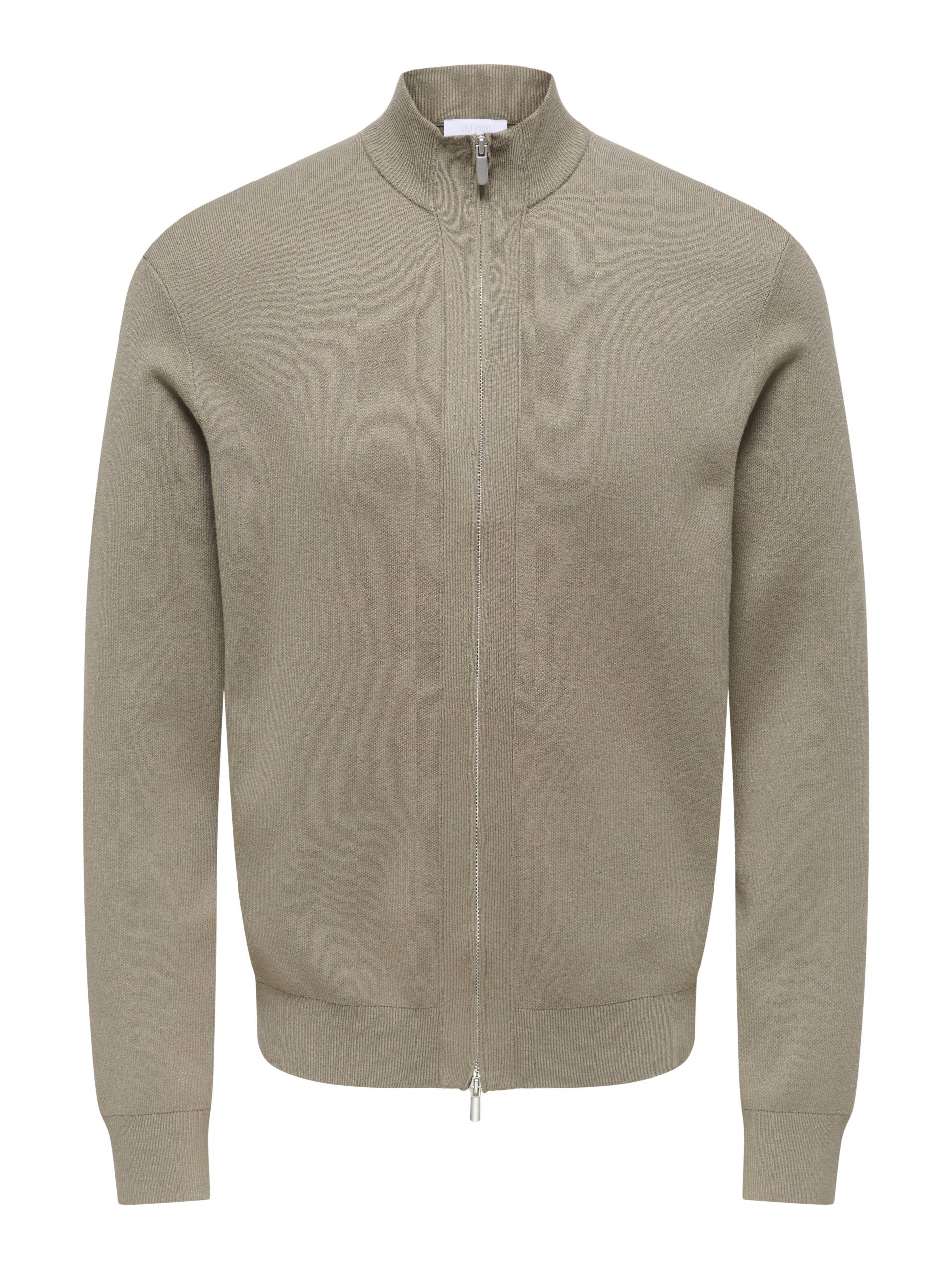 ONLY&SONS - ONSCOOPER REG LS 12 CARDIGAN KNIT FRML walnut - Gr. - XL von ONLY&SONS