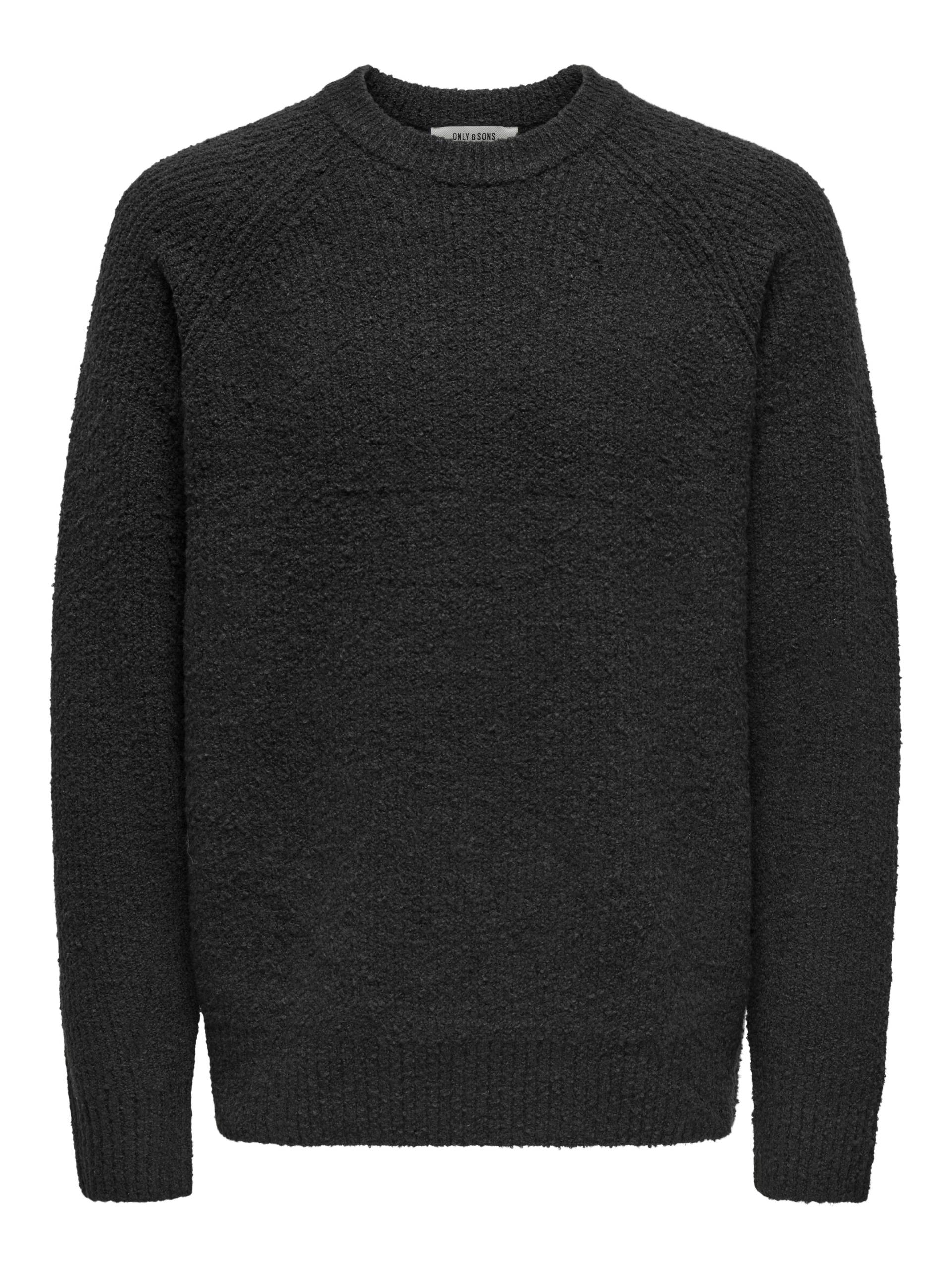 ONLY&SONS - ONSDALE LIFE RLX LS RAGLAN KNIT black - Gr. - XXL von ONLY&SONS