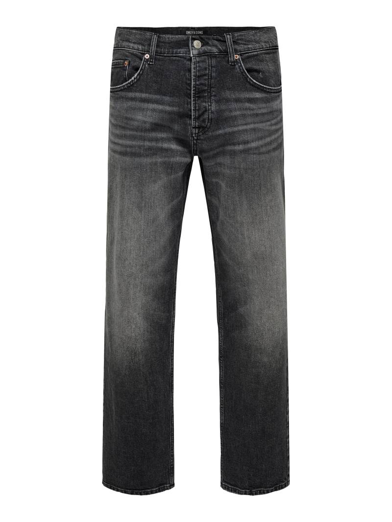 ONLY&SONS - ONSEDGE PERFORMANCE WB 3824 DOT DNM NOOS washed black - Gr. - 30/32 von ONLY&SONS