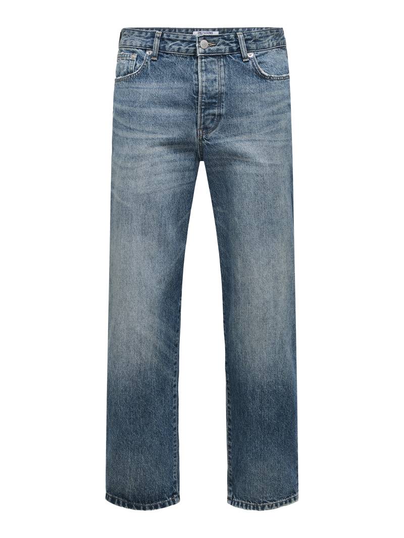 ONLY&SONS - ONSEDGE STR MB GREEN 2341 TAI DNM NOOS medium blue denim - Gr. - 36/32 von ONLY&SONS