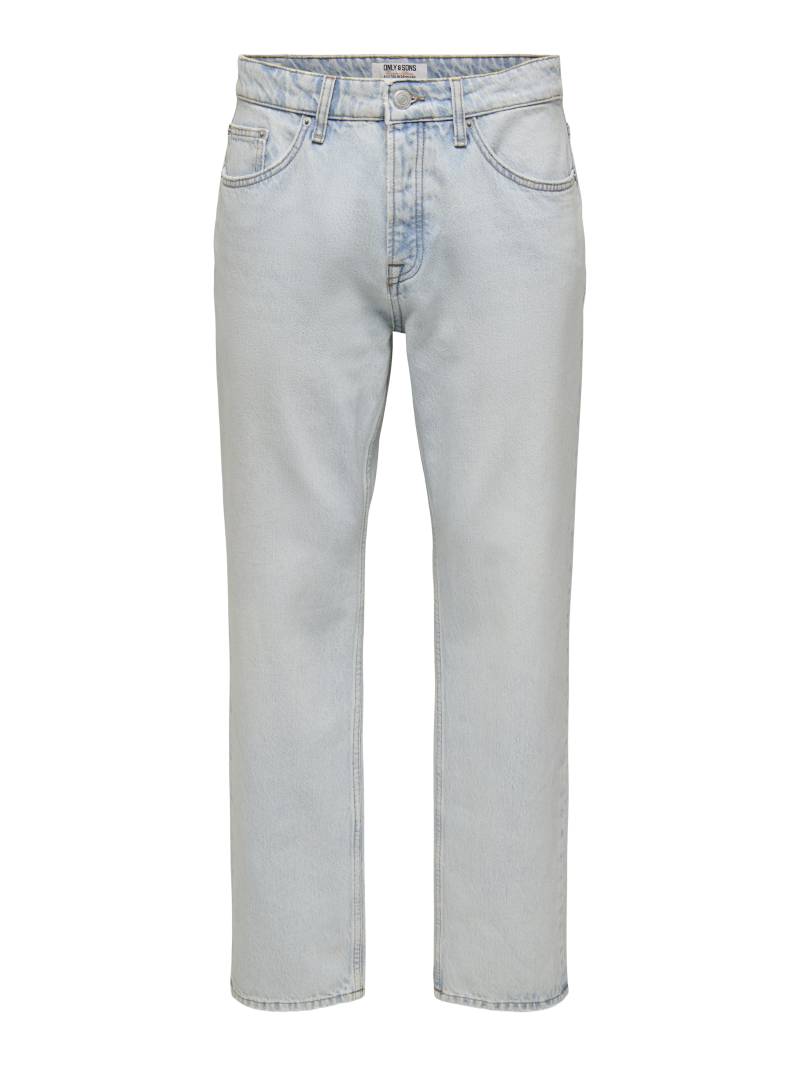 ONLY&SONS - ONSEDGE STRAIGHT LB 9393 DOT DNM NOOS light blue bleached denim - Gr. - 29/30 von ONLY&SONS