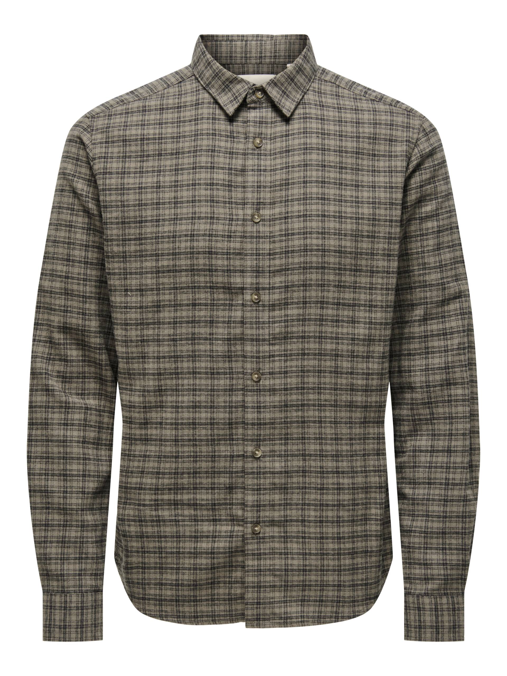 ONLY&SONS - ONSGUDMUND LS CHECKED SHIRT NOOS walnut - Gr. - L von ONLY&SONS
