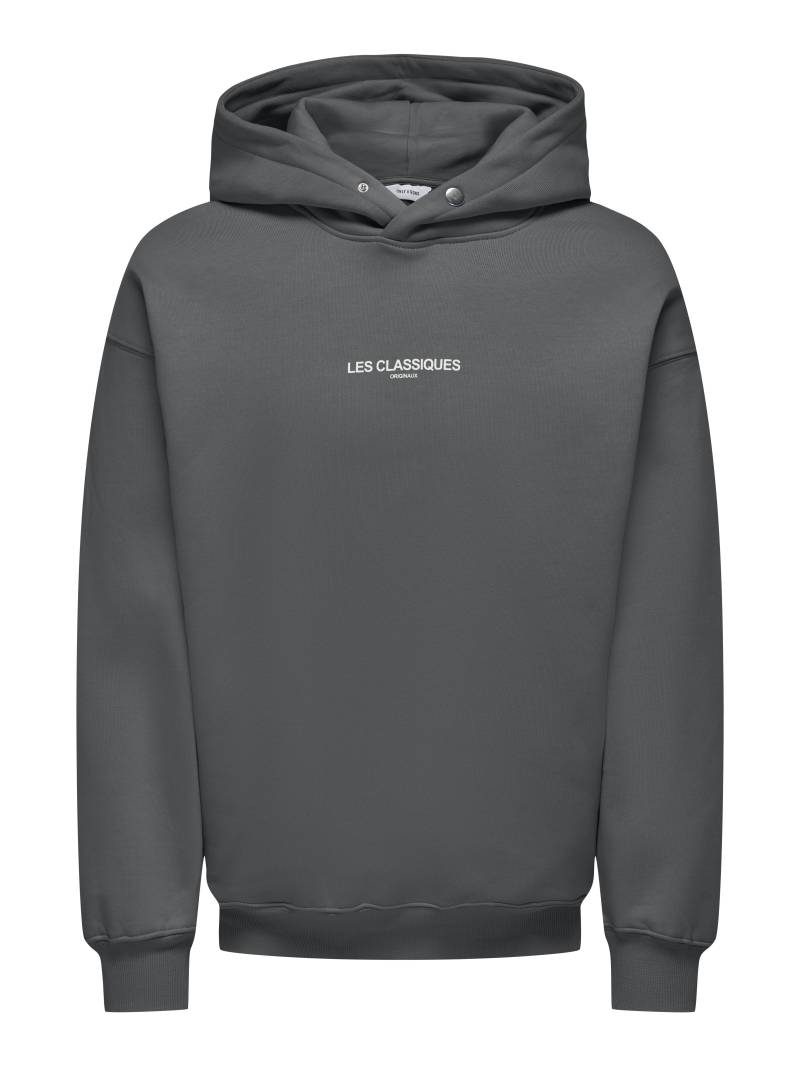 ONLY&SONS - ONSLES CLASSIQUES RLX HOODIE SWEAT magnet - Gr. - L von ONLY&SONS