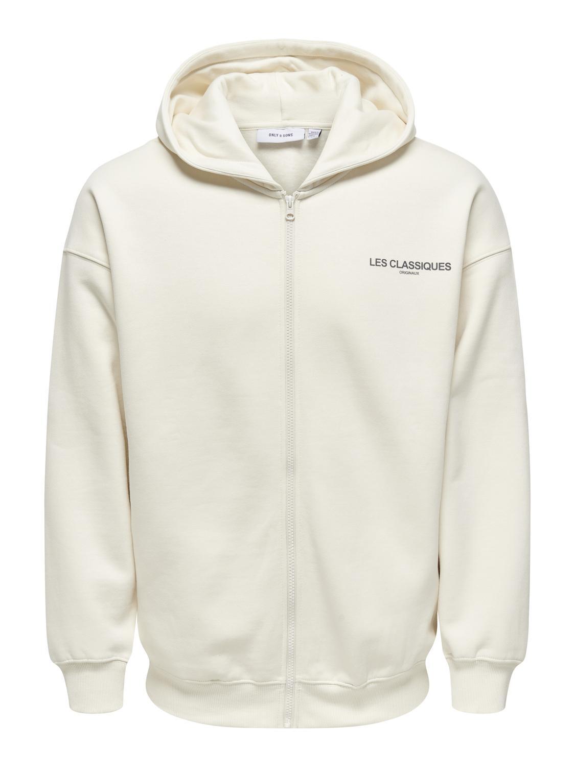 ONLY&SONS - ONSLES CLASSIQUES RLX ZIP HOODIE SWEAT eggnog - Gr. - XXL von ONLY&SONS