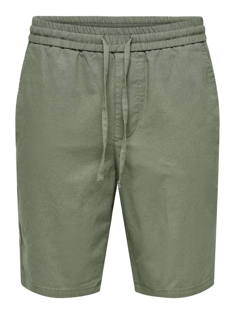 ONLY&SONS - ONSLINUS 0007 COT LIN SHORTS NOOS sea spray - Gr. - M von ONLY&SONS