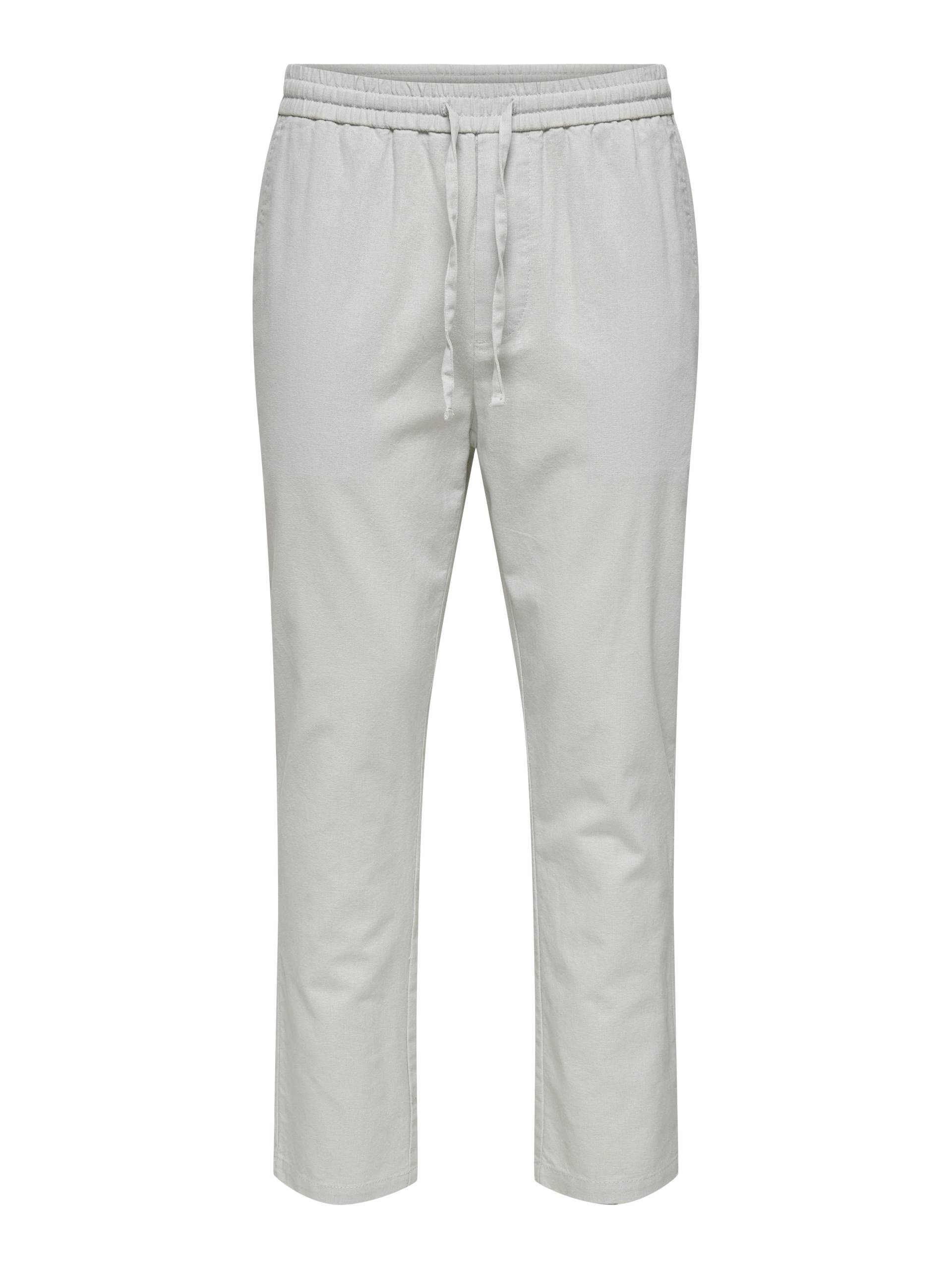 ONLY&SONS - ONSLINUS CROP 0007 COT LIN PNT NOOS glacier gray - Gr. - L von ONLY&SONS