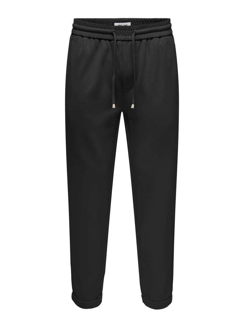 ONLY&SONS - ONSLINUS CROP TAP 0192 PANT black - Gr. - XXL von ONLY&SONS