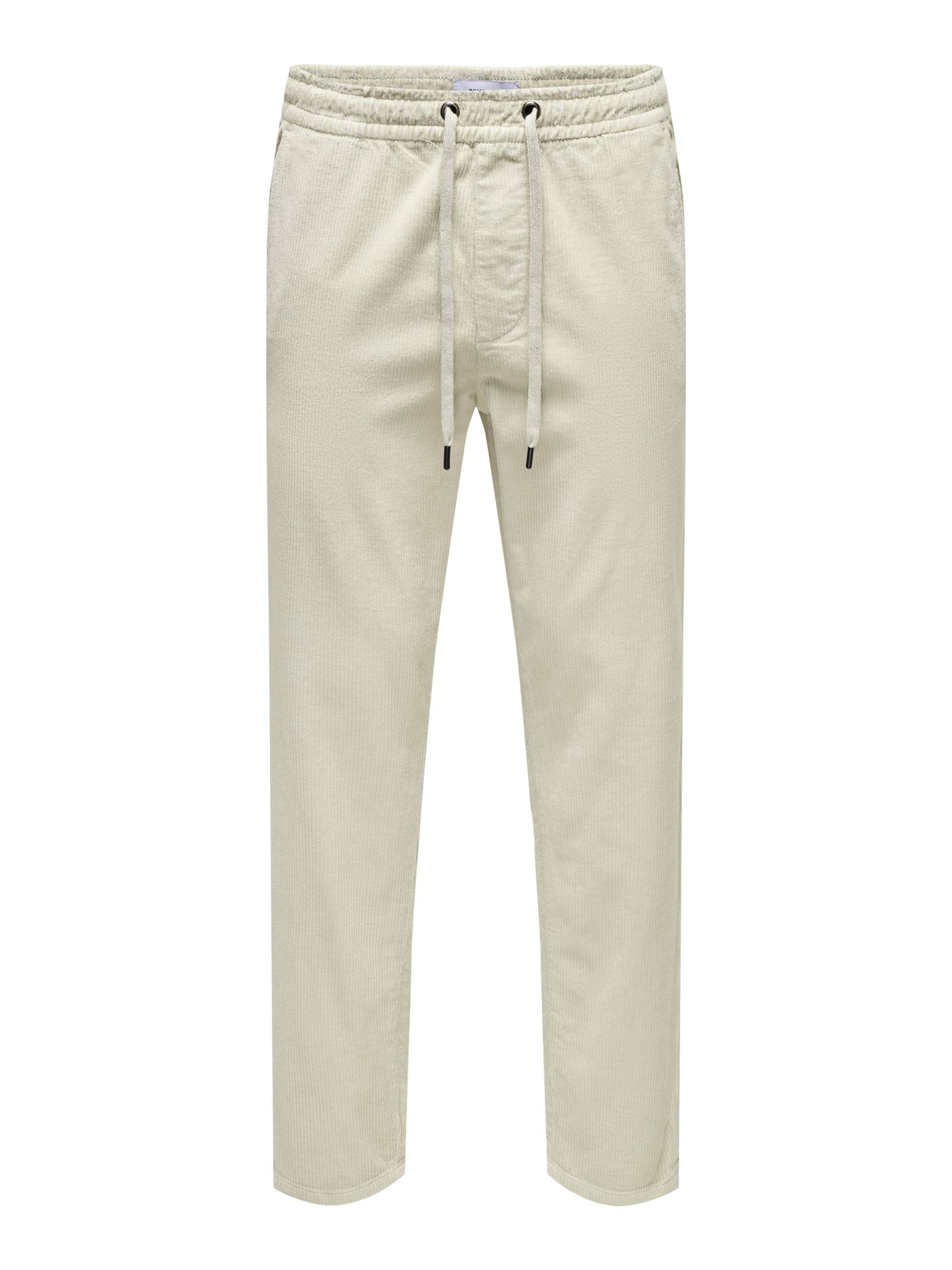 ONLY&SONS - ONSLINUS TAP CORDUROY 0185 PANT NOOS silver lining - Gr. - XXL von ONLY&SONS