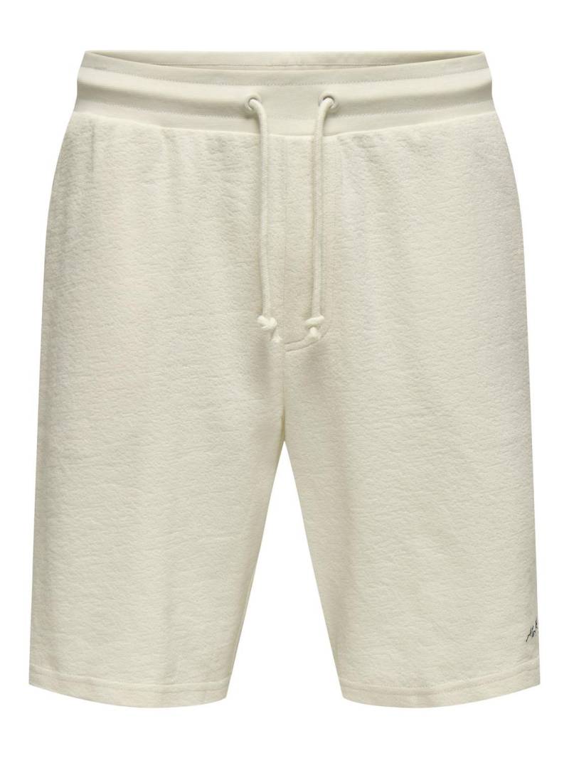 ONLY&SONS - ONSMABON LIFE STRAIGHT EMB SWT SHORTS CS egret - Gr. - XL von ONLY&SONS