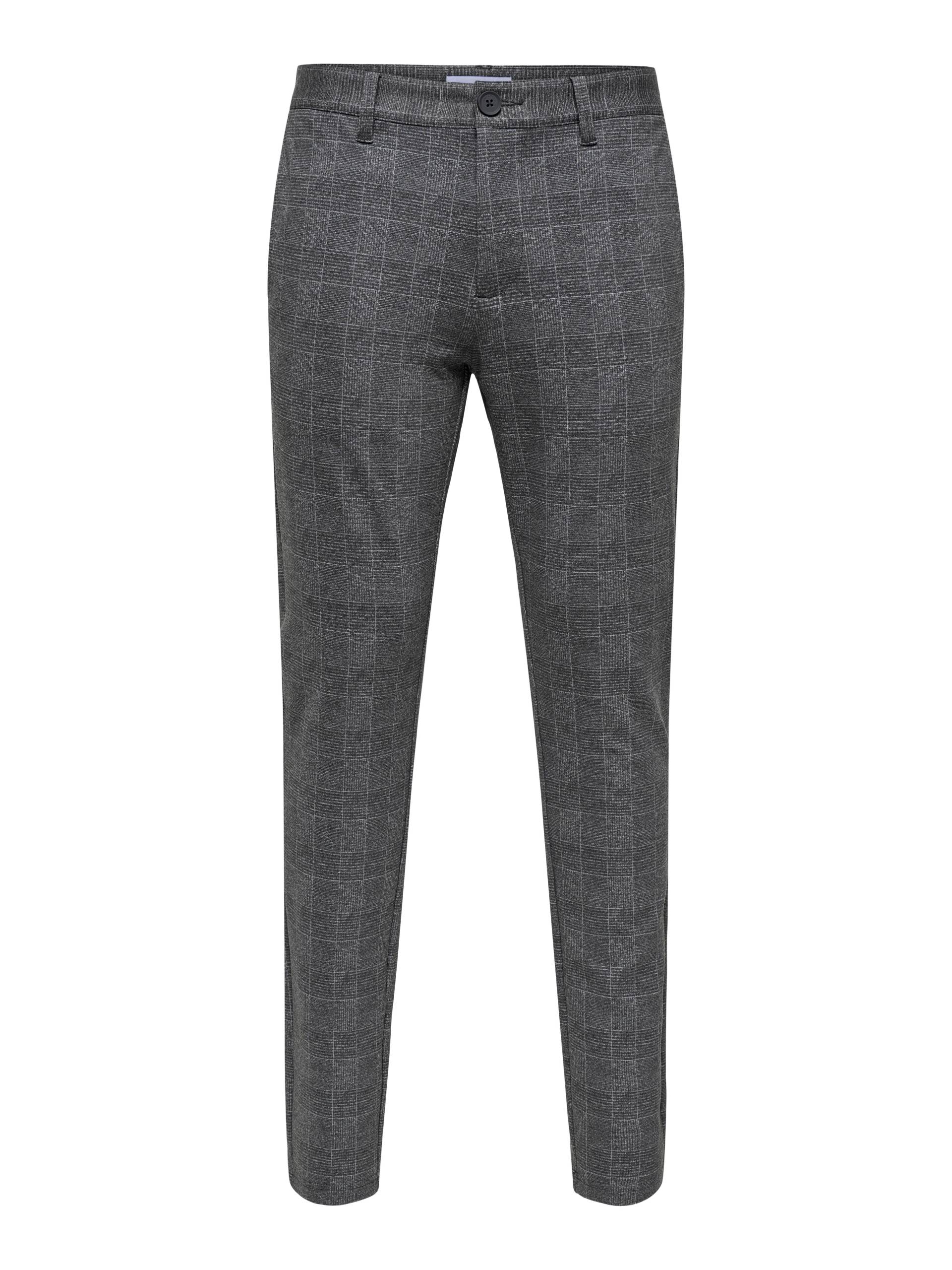 ONLY&SONS - ONSMARK SLIM CHECK PANTS 9887 NOOS black - Gr. - 33/36 von ONLY&SONS