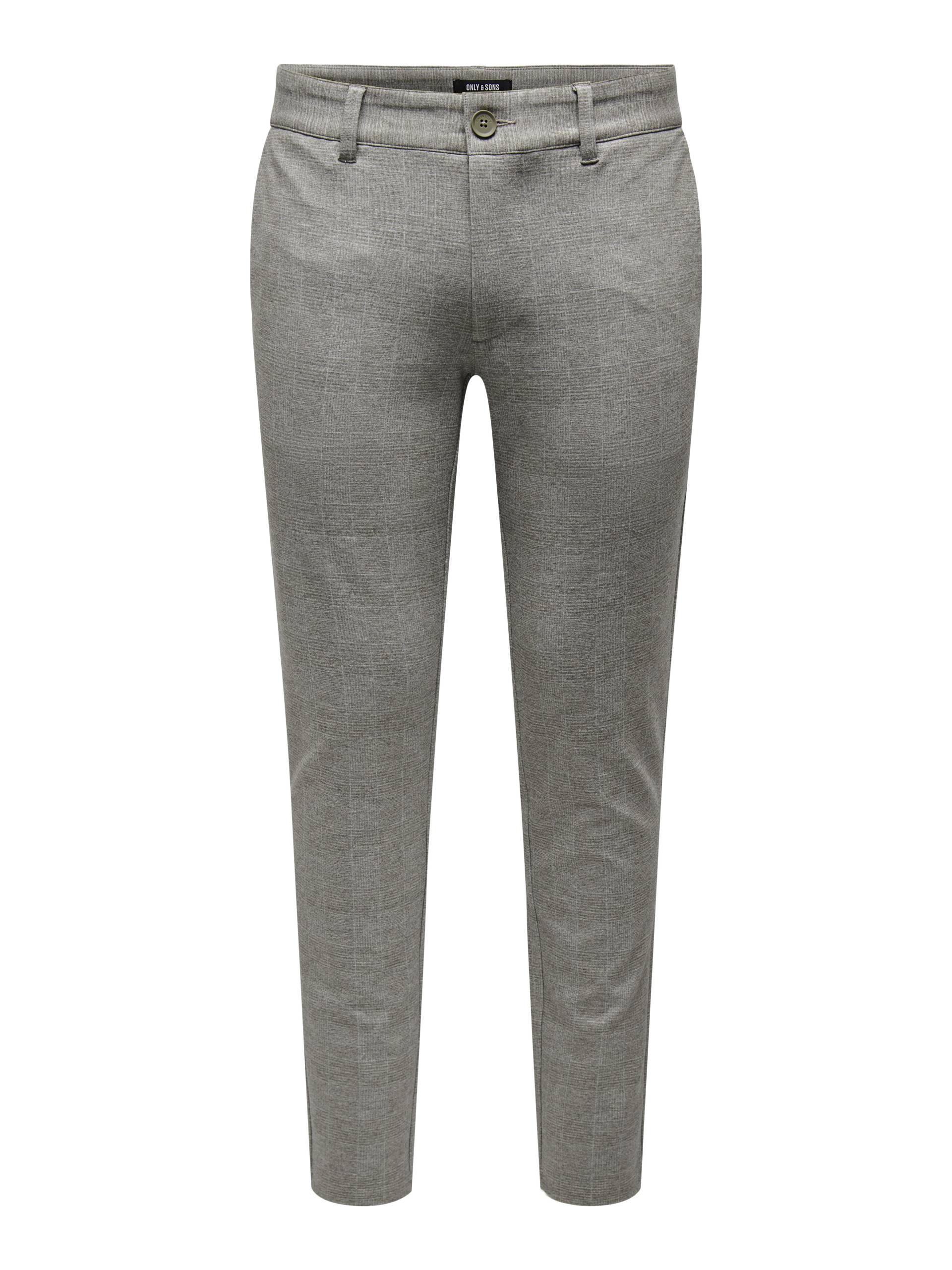 ONLY&SONS - ONSMARK SLIM CHECK PANTS 9887 NOOS chinchilla - Gr. - 28/32 von ONLY&SONS