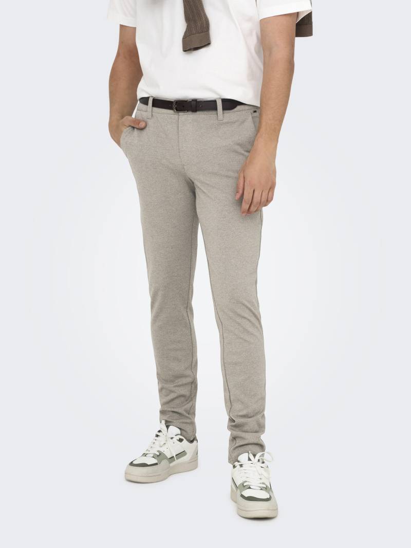 ONLY&SONS - ONSMARK SLIM TAP 0209 MELANGE PANT NOOS fallen rock - Gr. - 33/34 von ONLY&SONS