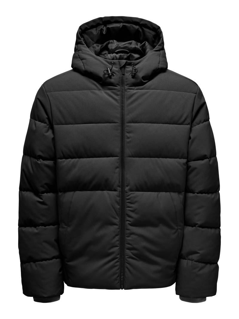 ONLY&SONS - ONSMARVIN LIFE PUFFER JACKET CS OTW black - Gr. - XXL von ONLY&SONS