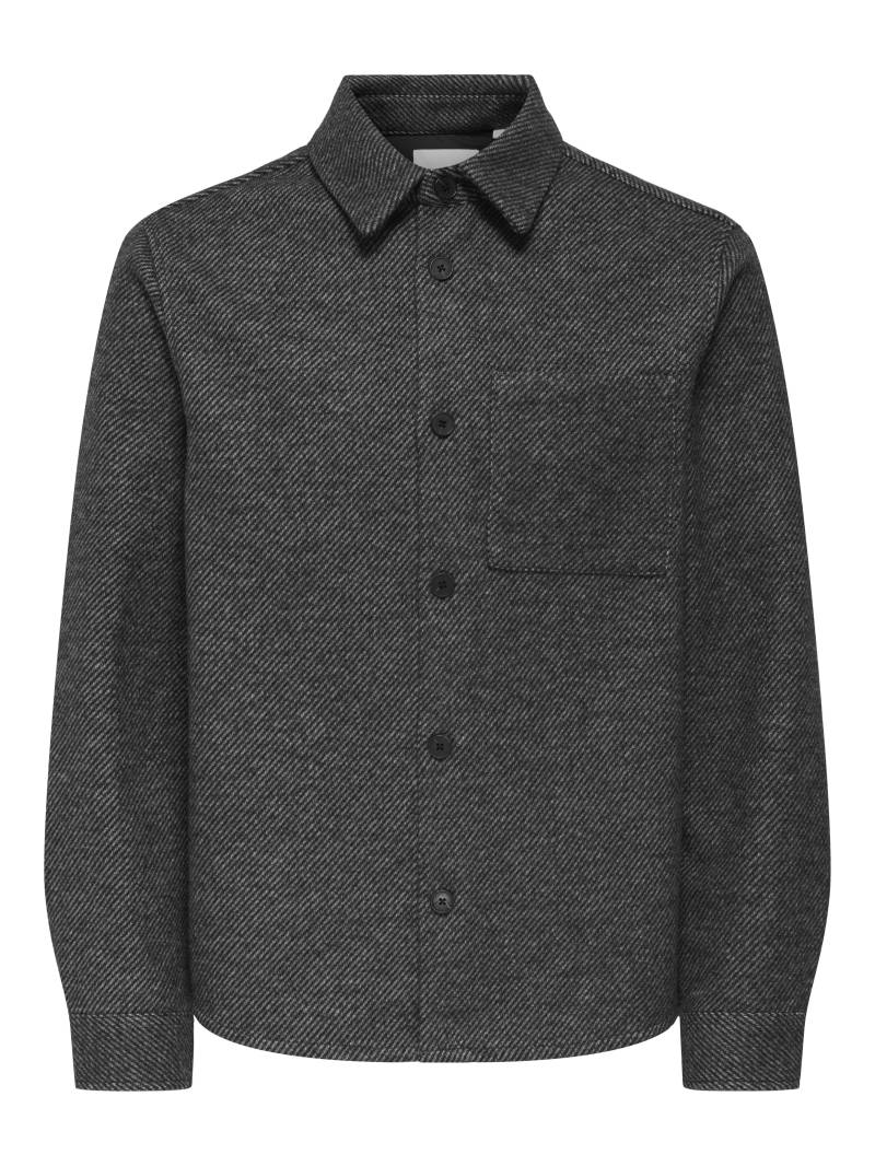 ONLY&SONS - ONSMICAH TWILL OVERSHIRT FRML medium grey melange - Gr. - M von ONLY&SONS