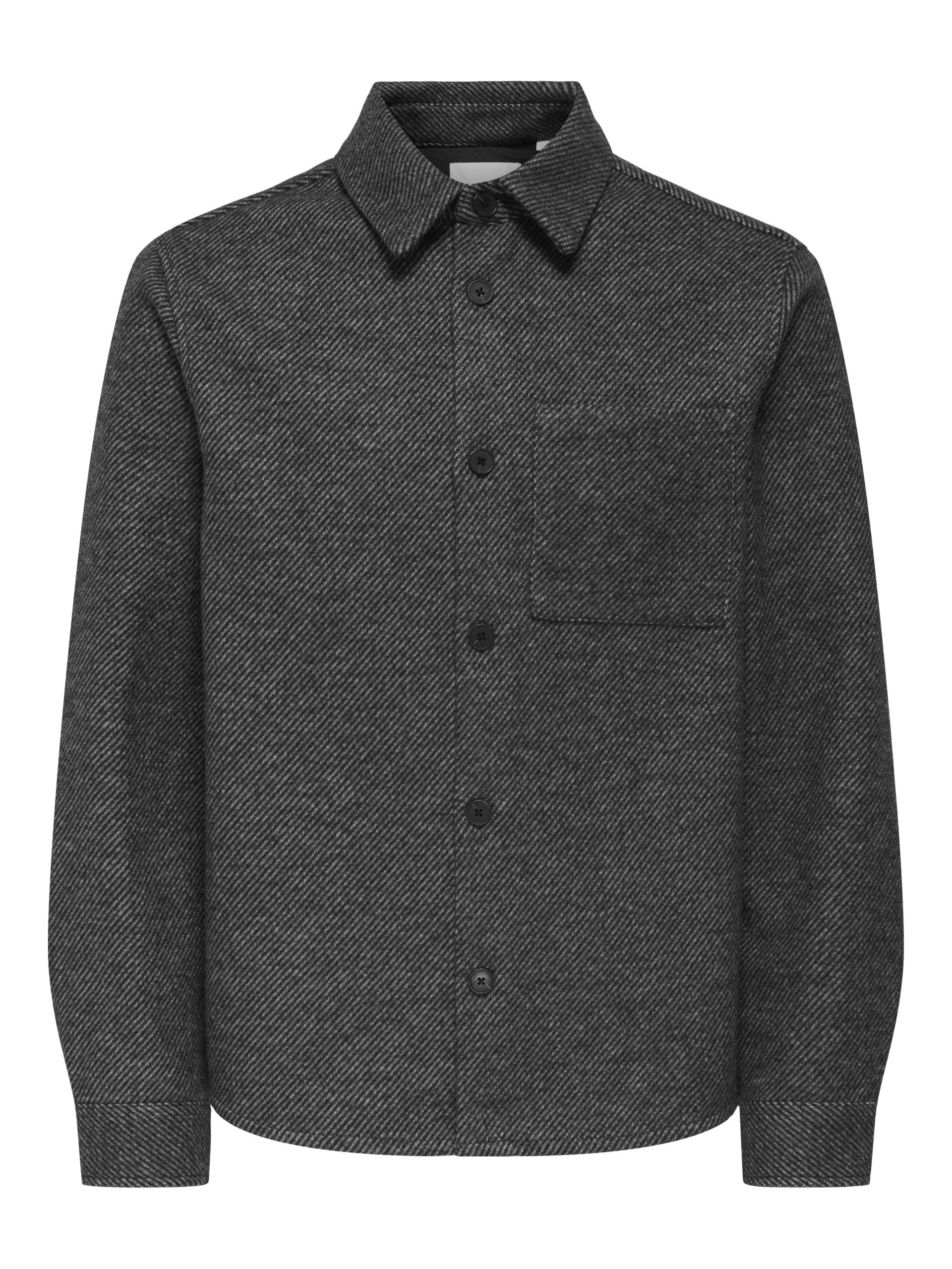 ONLY&SONS - ONSMICAH TWILL OVERSHIRT FRML medium grey melange - Gr. - XL von ONLY&SONS