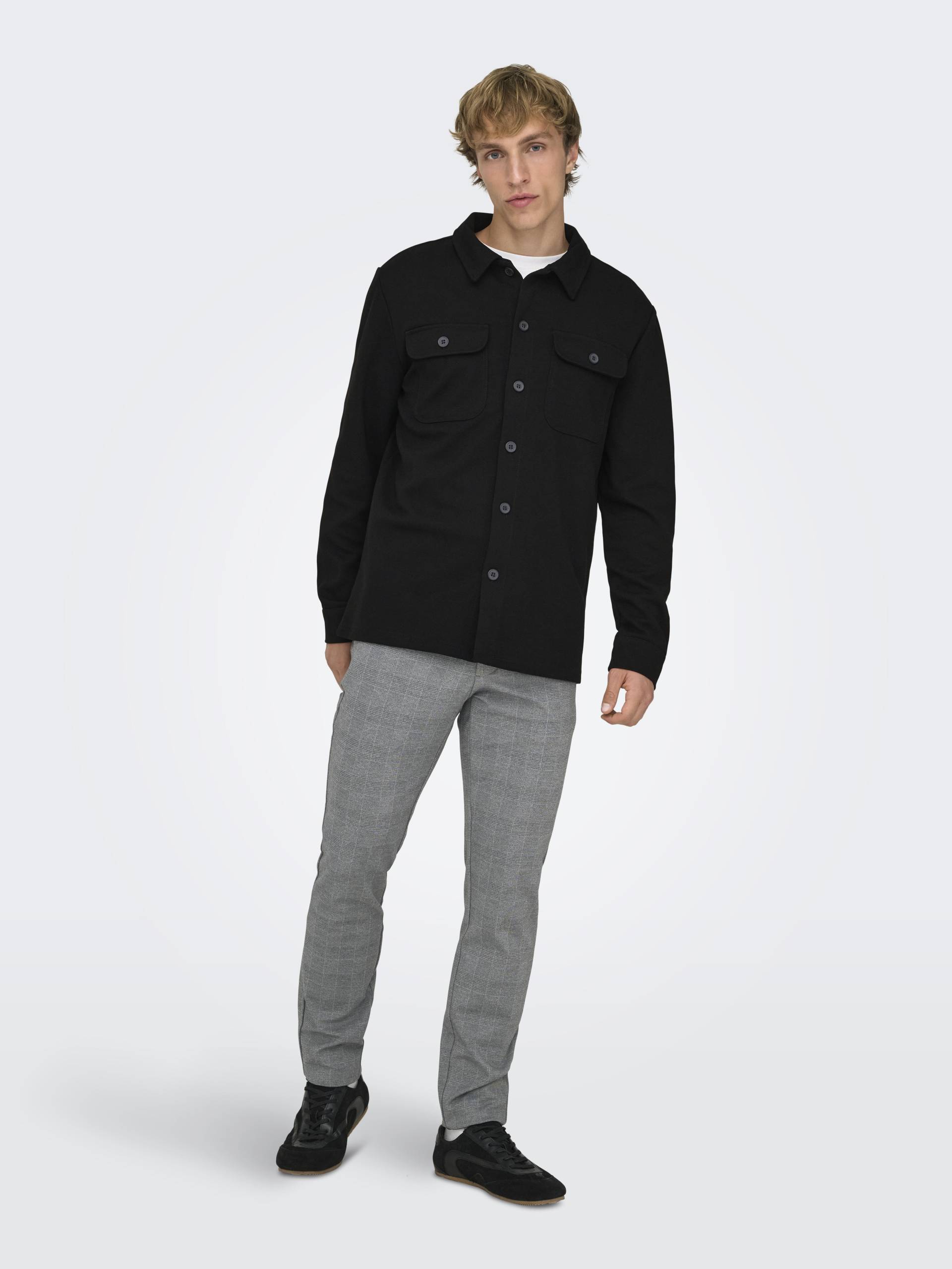ONLY&SONS - ONSNEWKODYL OVERSHIRT SWEAT NOOS black - Gr. - XL von ONLY&SONS