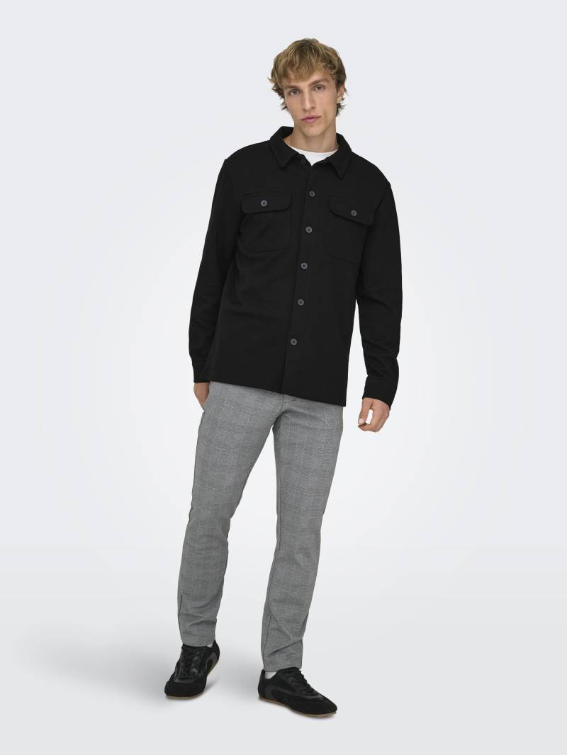 ONLY&SONS - ONSNEWKODYL OVERSHIRT SWEAT NOOS black - Gr. - XL von ONLY&SONS