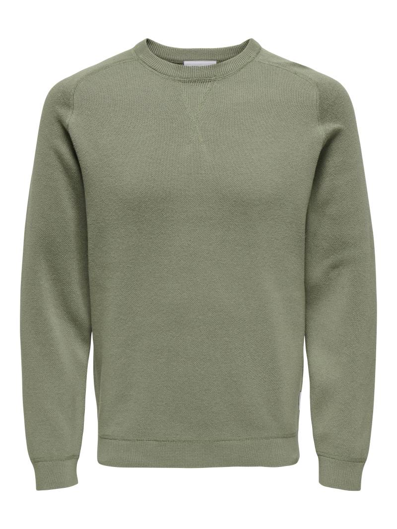 ONLY&SONS - ONSPIN REG 12 CREW KNIT shadow - Gr. - XXL von ONLY&SONS