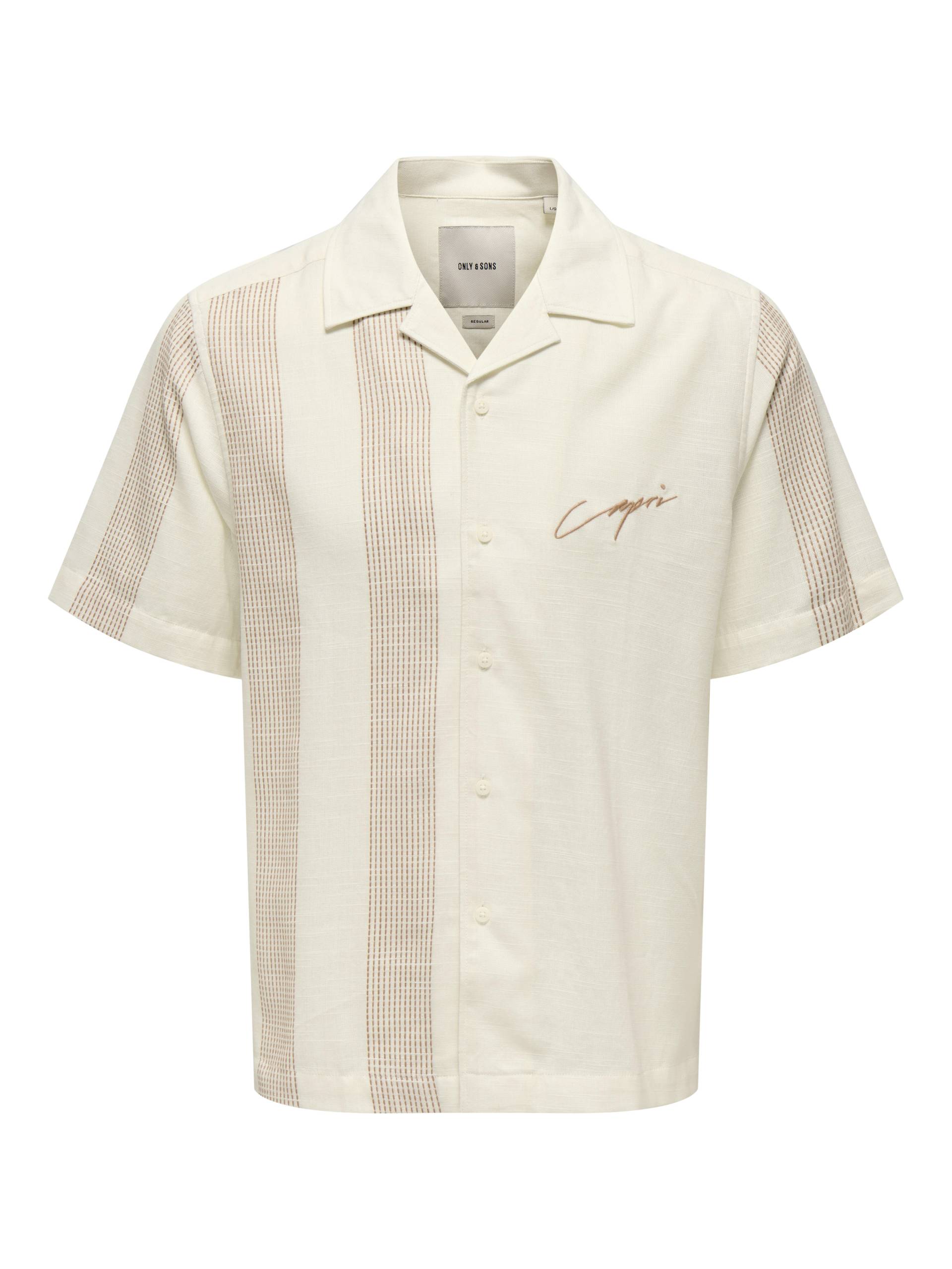 ONLY&SONS - ONSSEIO EMB DETAILED SS SHIRT 0323 antique white - Gr. - M von ONLY&SONS