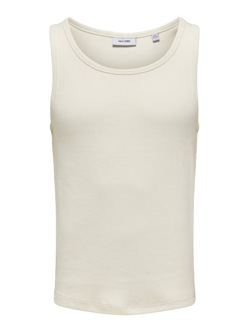 ONLY&SONS - ONSTANNER REG SL TANK TOP NOOS antique white - Gr. - S von ONLY&SONS