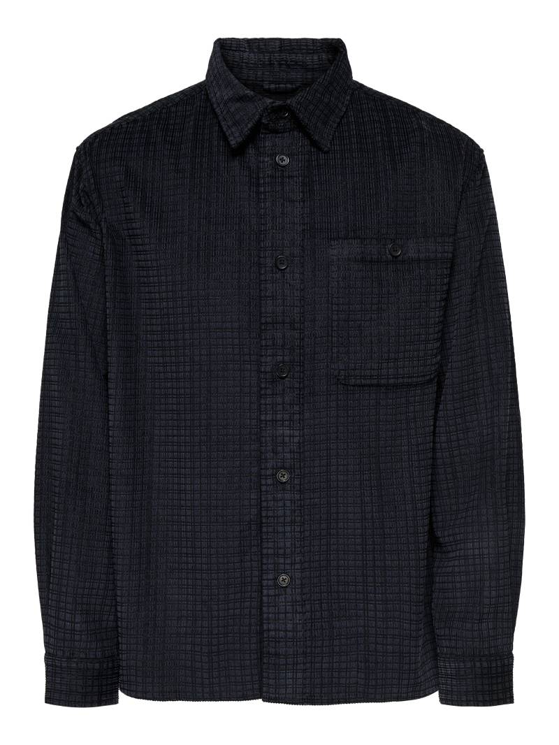 ONLY&SONS - ONSWALEED CORDUROY OVERSHIRT 0345 NOOS jet black - Gr. - L von ONLY&SONS