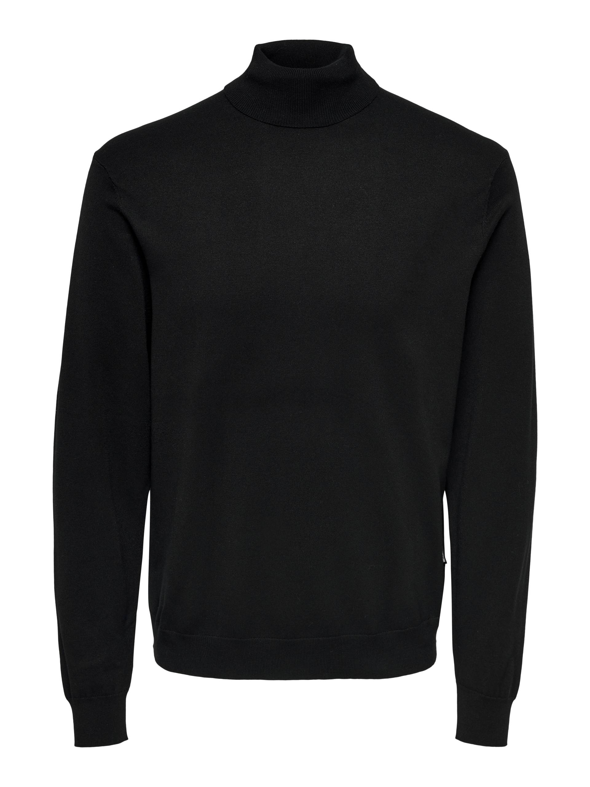 ONLY&SONS - ONSWYLER LIFE REG 14 ROLL KNIT NOOS black - Gr. - L von ONLY&SONS