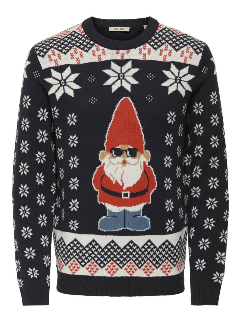 ONLY&SONS - ONSX-MAX REG CREW KNIT dark navy - Gr. - M von ONLY&SONS