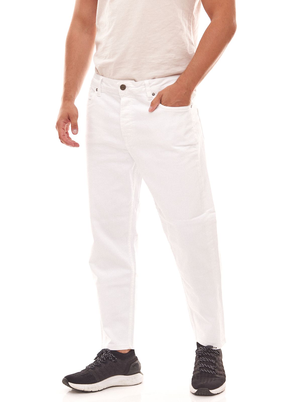 ONLY & SONS Onsavi Beam Tap Crop Herren Jeans Weiß von ONLY & SONS