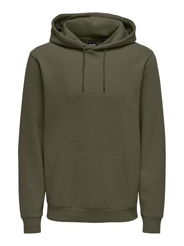 ONLY & SONS Herren Onsceres Hoodie Sweat Noos Kapuzenpullover, Major Brown, S EU von ONLY & SONS