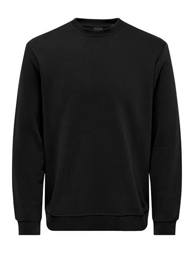 ONLY & SONS Herren Onsconnor Reg Crew Neck Noos Sweatshirt, Schwarz, XL EU von ONLY & SONS
