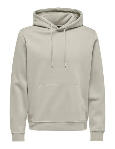 ONLY & SONS Herren Onsconnor Reg Sweat Hoodie Noos Kapuzenpullover, Silver Lining, L EU von Only & Sons