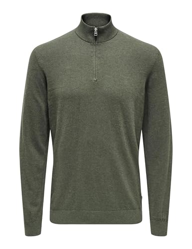 ONLY & SONS Onsloui Reg 12 Mel Half Zip Knit von ONLY & SONS