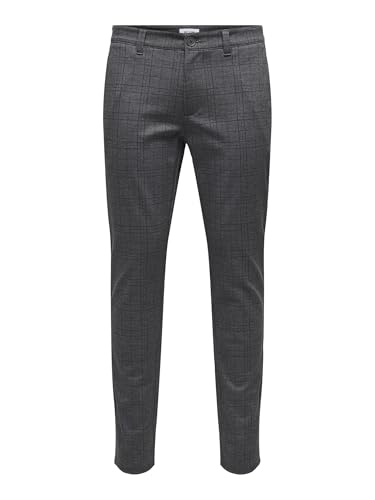 ONLY & SONS Herren Onsmark Slim Check 020933 Pant Chinohose, Demitasse, 32W / 32L EU von ONLY & SONS