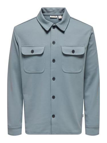ONLY & SONS Herren Onsnewkodyl Overshirt Sweat Noos, Stormy Weather, XS EU von Only & Sons