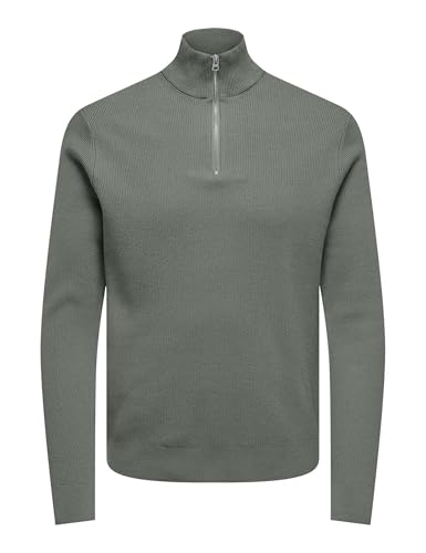 ONLY & SONS Onsphil Reg 12 Struc Half Zip Knit Noos von ONLY & SONS
