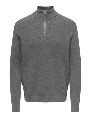 ONLY & SONS Onsphil Reg 12 Struc Half Zip Knit Noos von ONLY & SONS