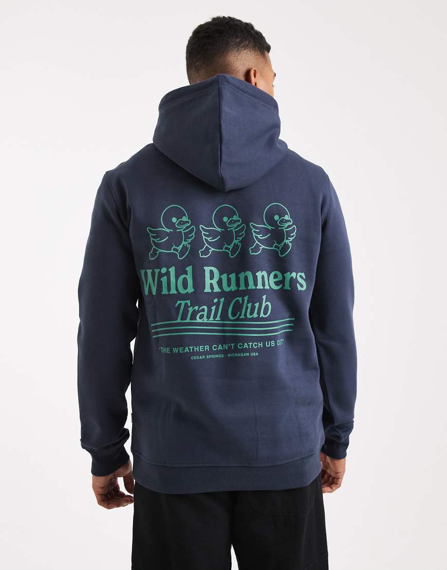 ONLY & SONS - Oversize-Kapuzenpullover in Marineblau mit „Trail Club"-Rückenprint ONLY & SONS - Oversize-Kapuzenpullover in Marineblau mit „Trail Club"-Rückenprint von ONLY & SONS